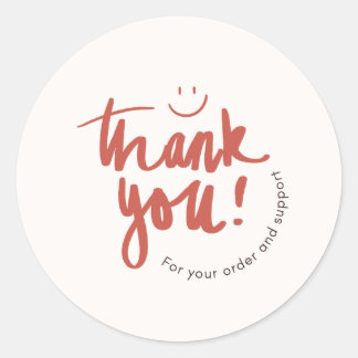 ' Thank you 'appreciation sticker Runt Klistermärke