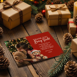 Thank You Beary Christmas Bear Tack Kort