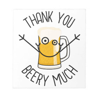 Thank You Beery Much - Silly Face Anteckningsblock