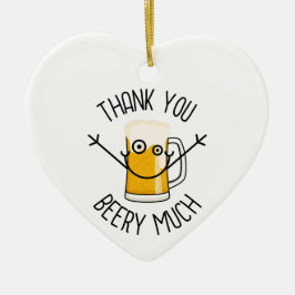 Thank You Beery Much - Silly Face Julgransprydnad Keramik