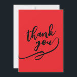 Thank You Bright Red Classical Unique Simple Card Tack Kort<br><div class="desc">Specific,  plain,  eyecatching template at affordable price. Choose from variety of different card designs,  types and fonts.</div>