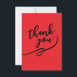Thank You Bright Red Classical Unique Simple Tack Kort<br><div class="desc">Specific,  plain,  eyecatching template at affordable price. Choose from variety of different card designs,  types and fonts.</div>