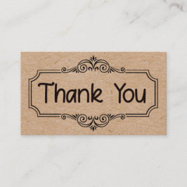 Thank You Business Cards with Kraft color