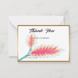 Thank you card Custom thank you card gold frame th Anteckningskort