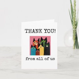 Thank You Card, Customers, Coworkers, Friends Kort