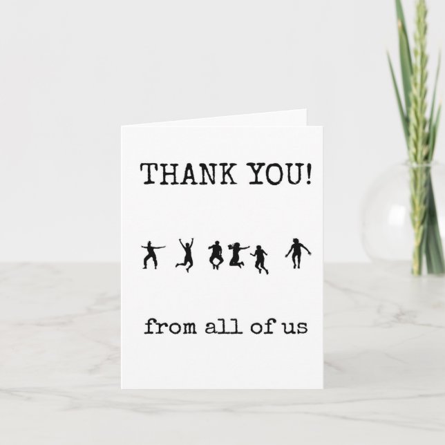 Thank you Card, Customers, From All of Us Kort (Framsida)