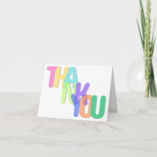 Thank You Card Editable Template (Blank) Tack Kort