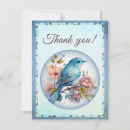 thank you card, elegant and chic  tack kort