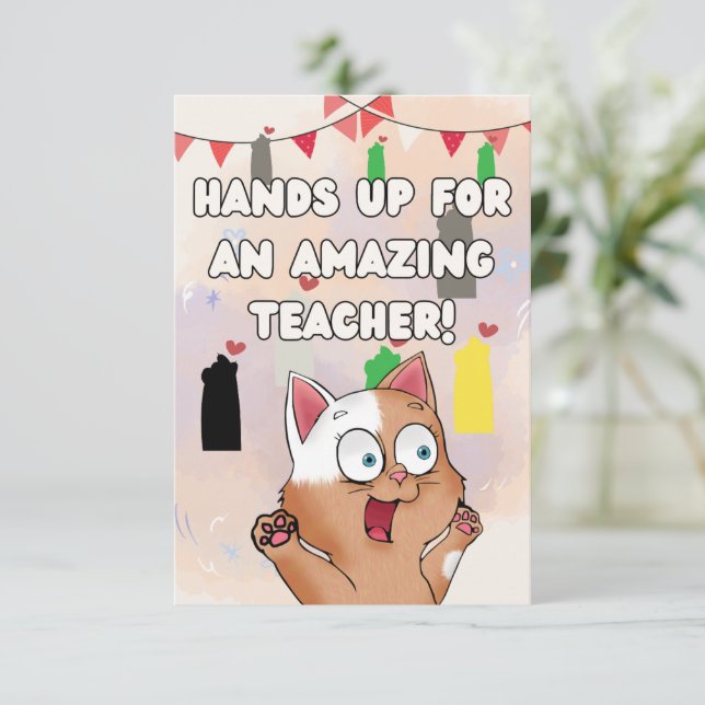Thank you card for teachers tack kort (Stående Fram)