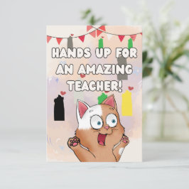 Thank you card for teachers tack kort