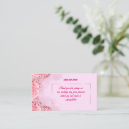 Thank you Card for Wedding Guests Anteckningskort