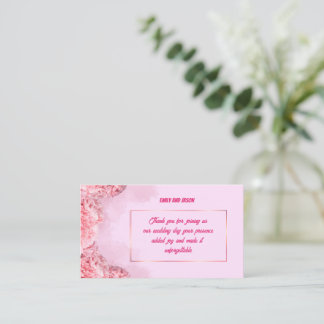 Thank you Card for Wedding Guests Anteckningskort