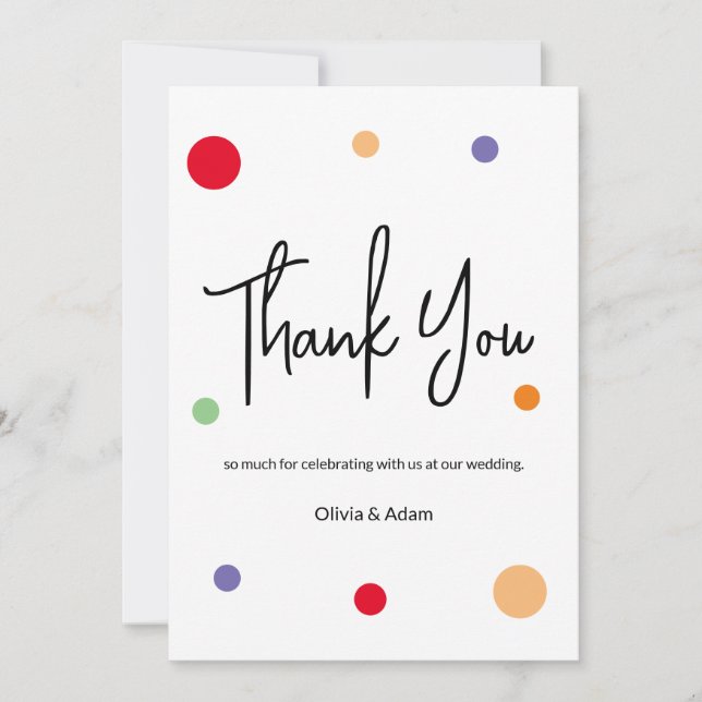Thank You Card for wedding Inbjudningar (Framsida)