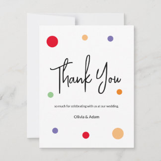 Thank You Card for wedding Tack Kort