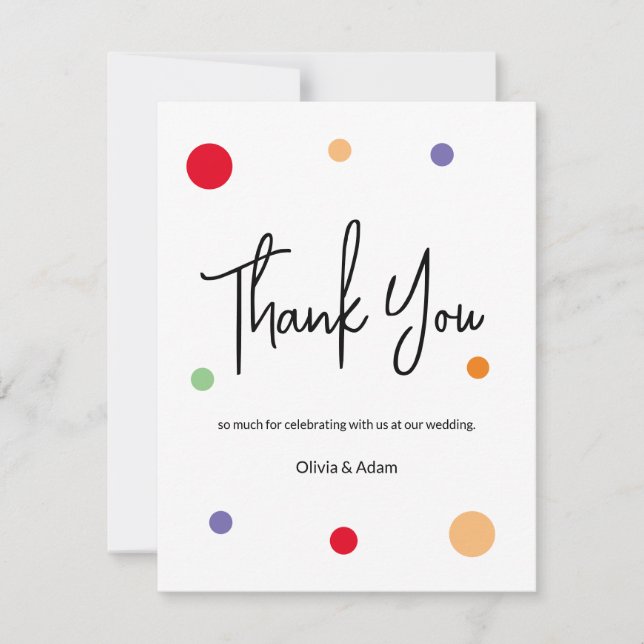 Thank You Card for wedding Tack Kort (Framsida)
