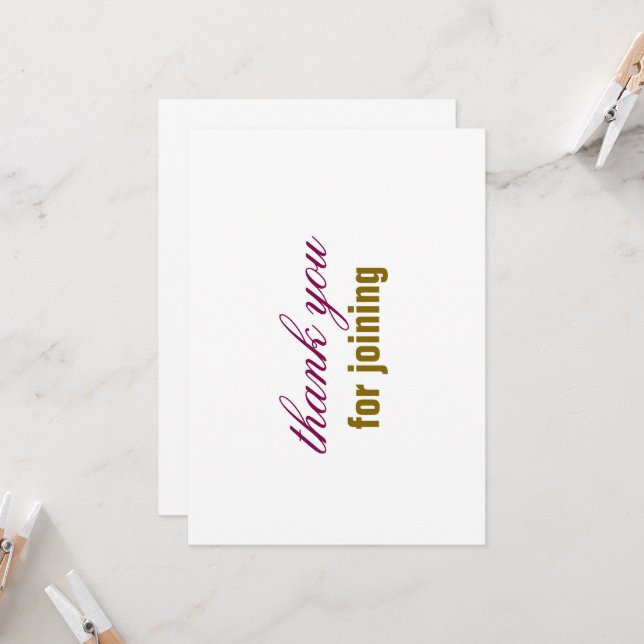 thank you card inbjudningar (Fram/Back In Situ)