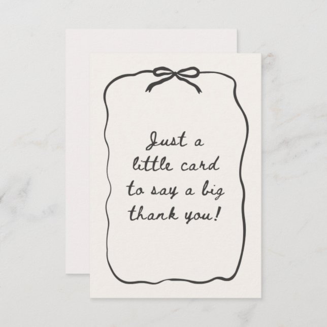 THANK YOU CARD MODERN TACK KORT (Fram/baksida)
