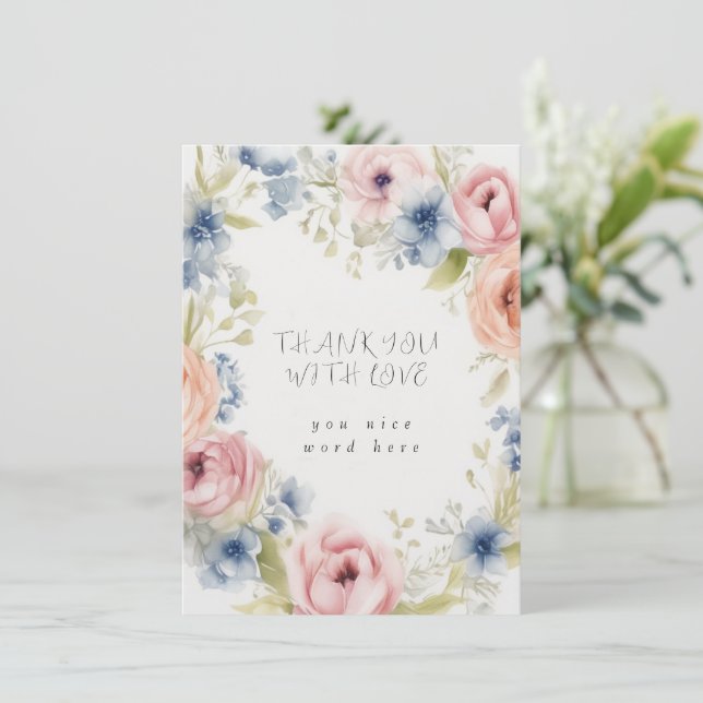 Thank you card tack kort (Stående Fram)