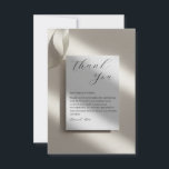 Thank You Card Tack Kort<br><div class="desc">Celebrate your special moments with this elegant Flat Thank You Card. Perfect for weddings, engagements, or any special occasion, this card allows you to express your gratitude in a stylish and personal way. Fully customizable, you can edit the names, dates, and message to make it uniquely yours. Share your heartfelt...</div>