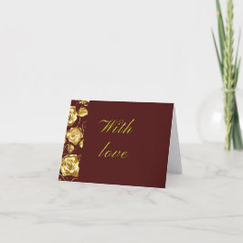 Thank you card-Velvet Wine colllection Tack Kort