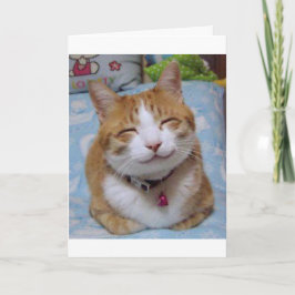 Thank You Card with Happy Cat Tack Kort