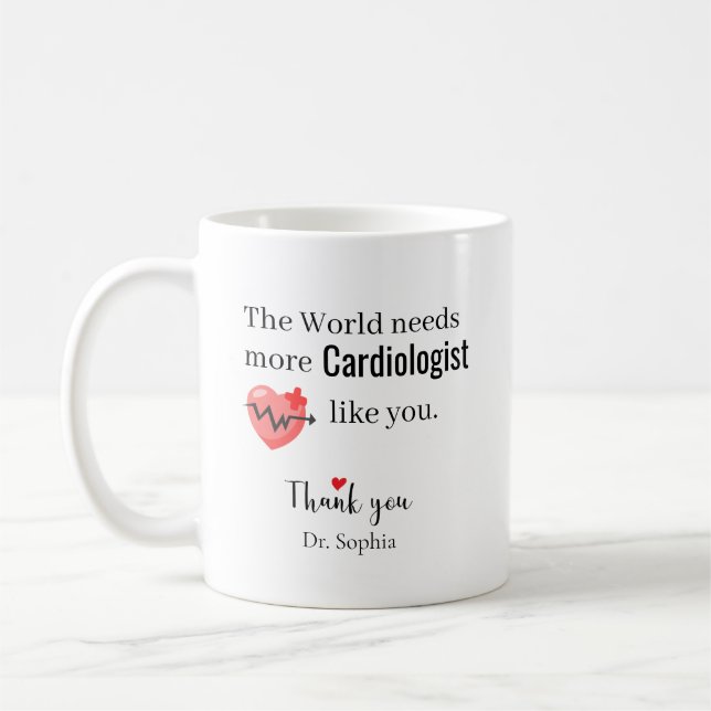 Thank You Cardiologist — Custom Name Kaffemugg (Vänster)