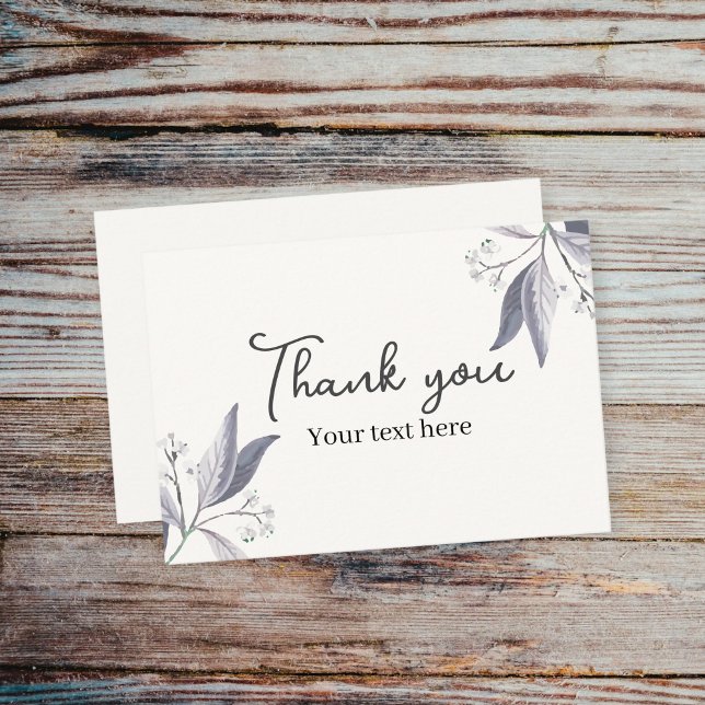 Thank you cards with floral design tack kort (Skapare uppladdad)