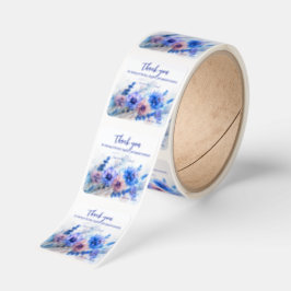 💍Thank you  Cornflowers and Lavender Bliss  Fyrkantigt Klistermärke