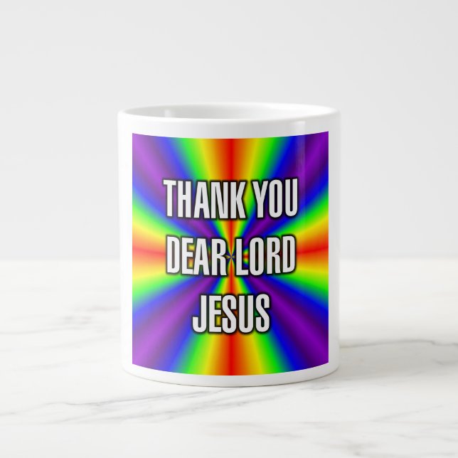 THANK YOU DEAR LORD JESUS Mug Jumbo Mugg (Framsidan)