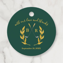 Thank You Elegant Custom Golf Theme Wedding Gåvor Etiketter