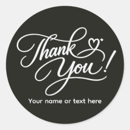 Thank You elegant sticker Runt Klistermärke
