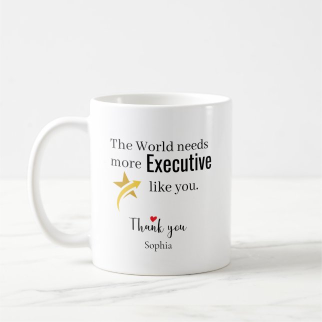 Thank You Executive — Custom Name Kaffemugg (Vänster)