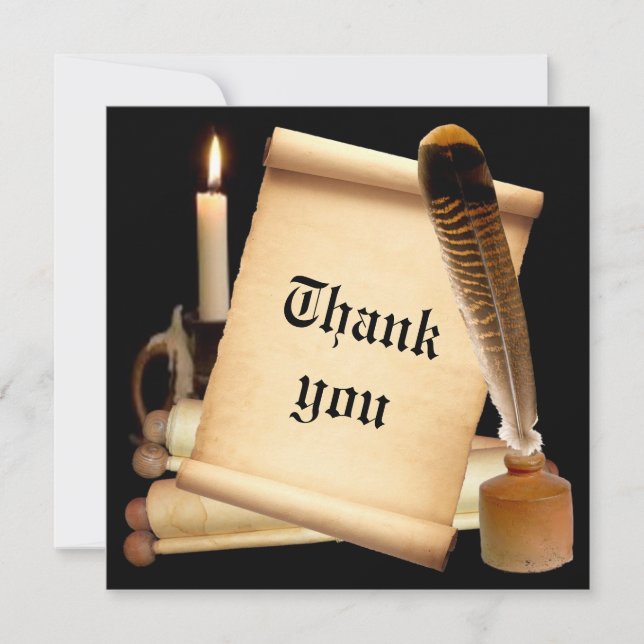 Thank You Flat Card Tack Kort (Framsida)