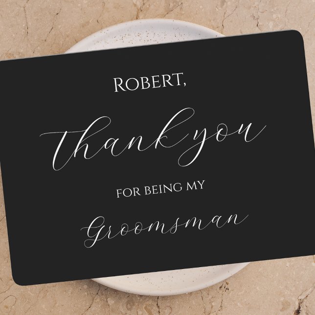 Thank You for Being My Groomsman Card Script Tack Kort (Skapare uppladdad)