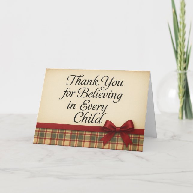Thank You for Believing in Every Child Helgkort (Framsida)