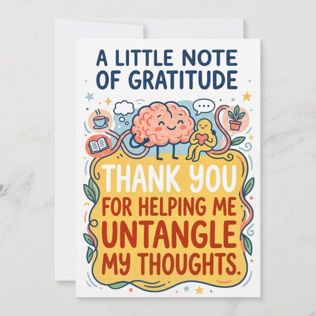 Thank You for Helping Me Untangle My Thoughts Card Julkort (Framsida)