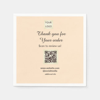 Thank you for order scan Review us business logo Pappersservett