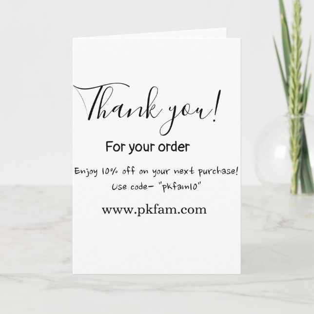 Thank you for purchase pink family business detail kort (Framsida)
