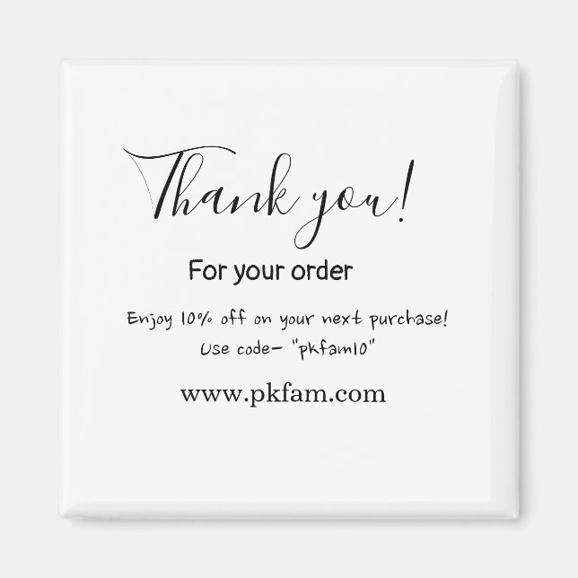 Thank you for purchase pink family business detail magnet (Framsidan)