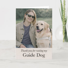 Thank You for Raising My Guide Dog – Puppy Raiser  Kort