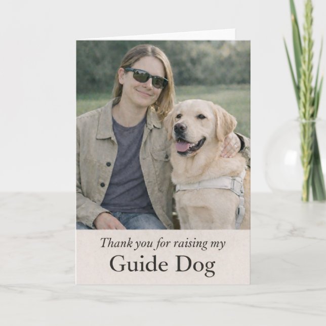 Thank You for Raising My Guide Dog – Puppy Raiser  Kort (Framsida)