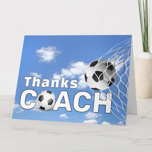 Thank You for Soccer Coach Kort (Framsida)