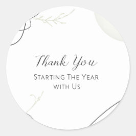 Thank You for Starting The Year with Us Runt Klistermärke