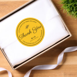 Thank You For Supporting My Small Business Runt Klistermärke