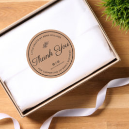 Thank You For Supporting My Small Business Runt Klistermärke