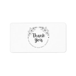 Thank You for Supporting My Small Business Sticker Adressetikett