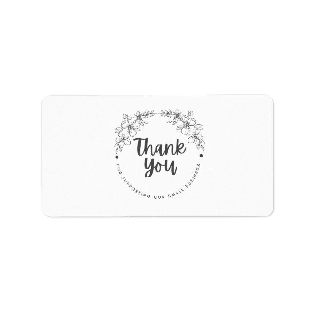 Thank You for Supporting My Small Business Sticker Adressetikett (Framsidan)