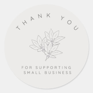 Thank you for supporting small business - sticker runt klistermärke