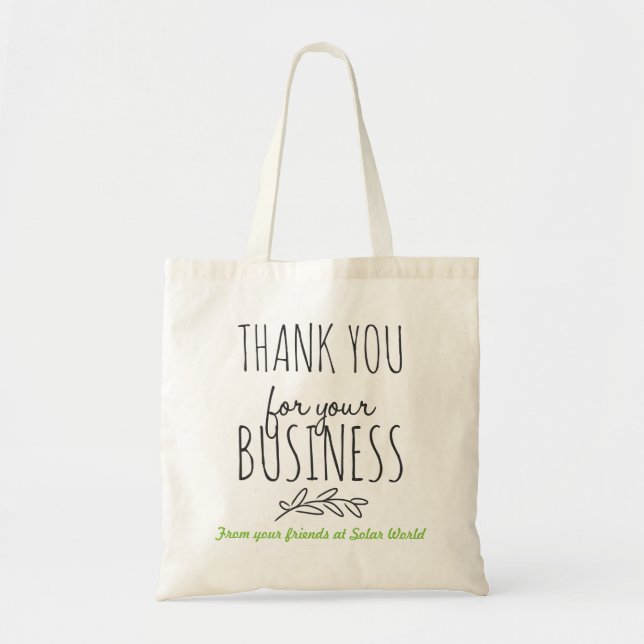Thank you for your business Budget Tote Tygkasse (Framsidan)