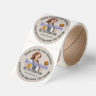 Thank you for your Business Editable Business mark Runt Klistermärke